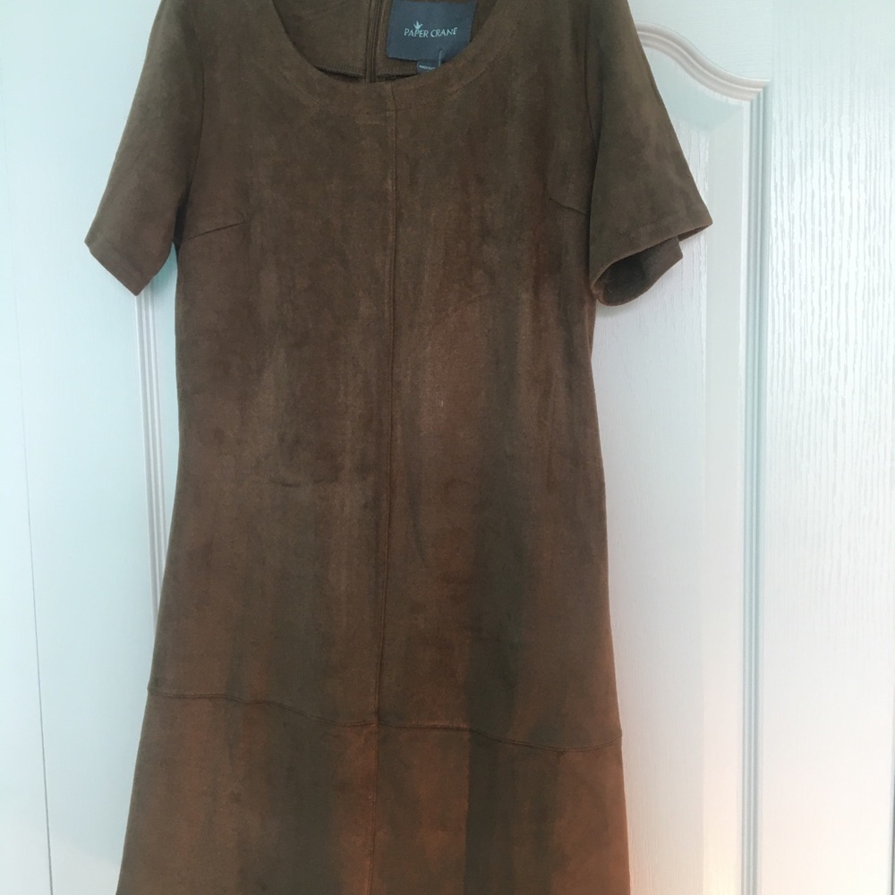 Paper Crane ladies faux suede size small dress NWT